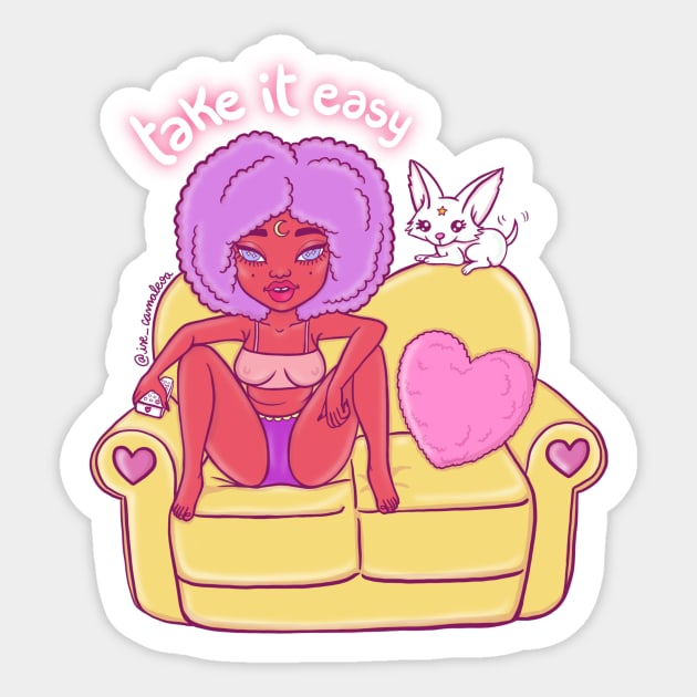 Take it easy Sticker by @isedrawing